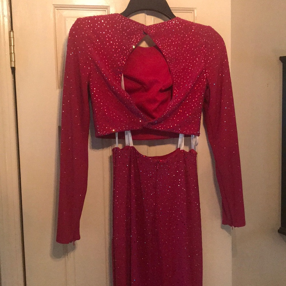 RARE Sherri Hill LONG SLEEVE two piece formal!
